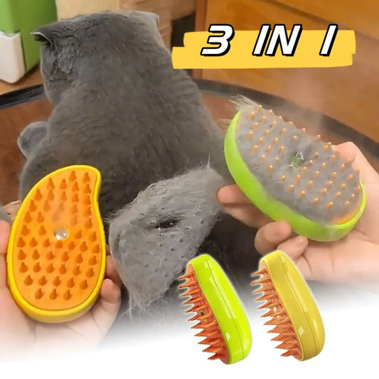 3 in 1 steam brush for pet grooming