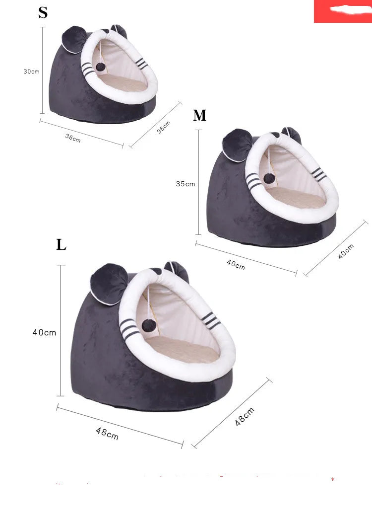 Winter kennel with pendulum for cats